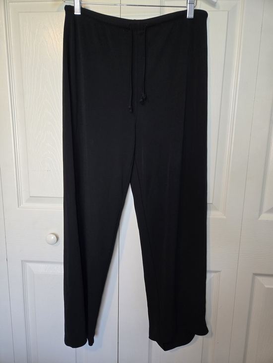 Liz Claiborne Pants - Liz Claiborne Black Wide-Leg Drawstring Lounge Pants